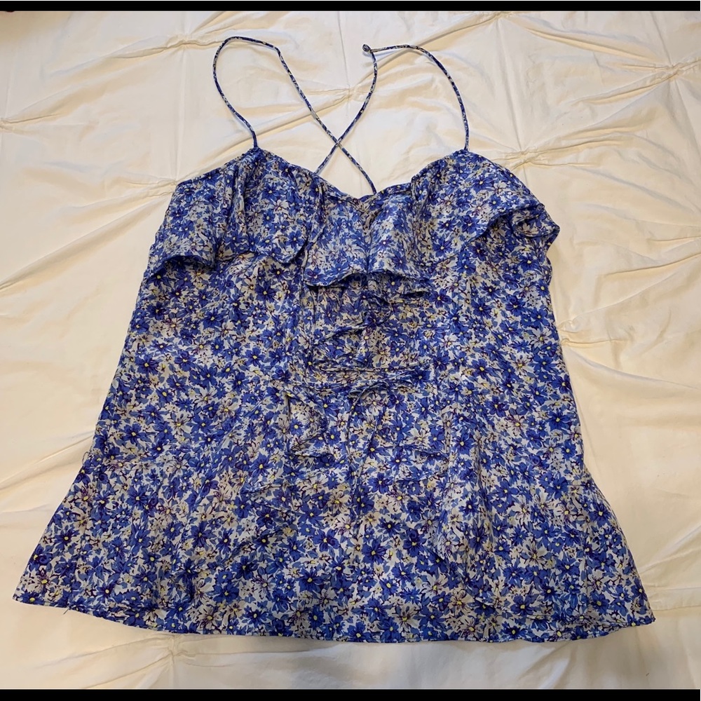 Floral silk top